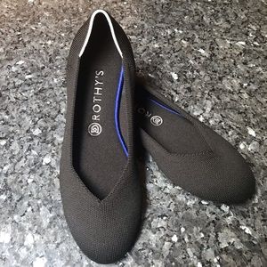 Rothy’s “The Flat” Black with White Halo (retired)